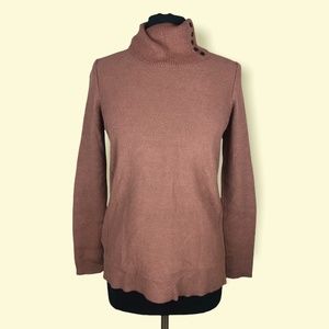 Calvin Klein Jeans Brown Cowl Neck Knit Sweater Medium